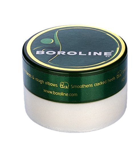 La crema BOROLINE para talones agrietados suaviza la piel y favorece el cuidado.