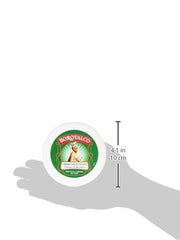 Borotalco scented smoothing cream packaging close-up shows Italian-made quality.