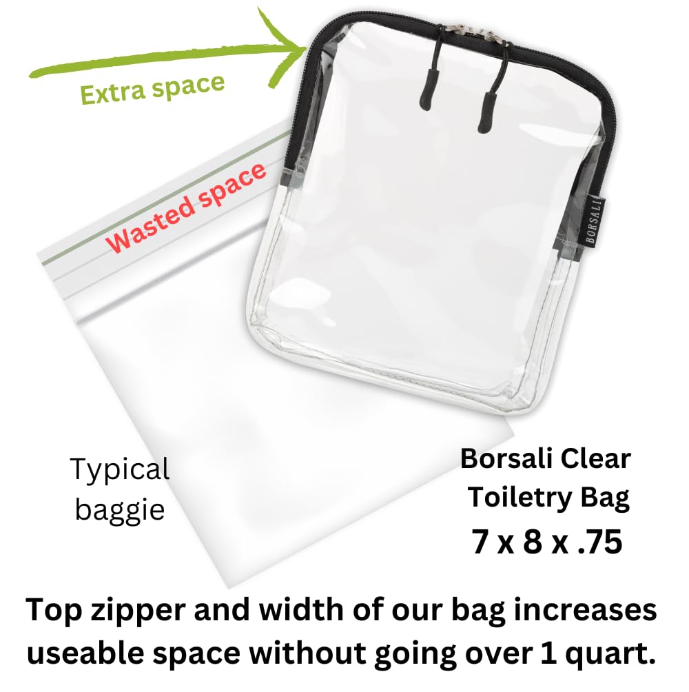 BORSALI 2-pack front view showcases value and organization for travel kits.