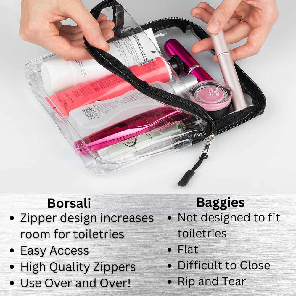 BORSALI toiletry bag inside purse use keeps essentials neatly organized on the go.