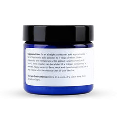 Bos Essentials HA powder bottle and DIY serum ready for daily use