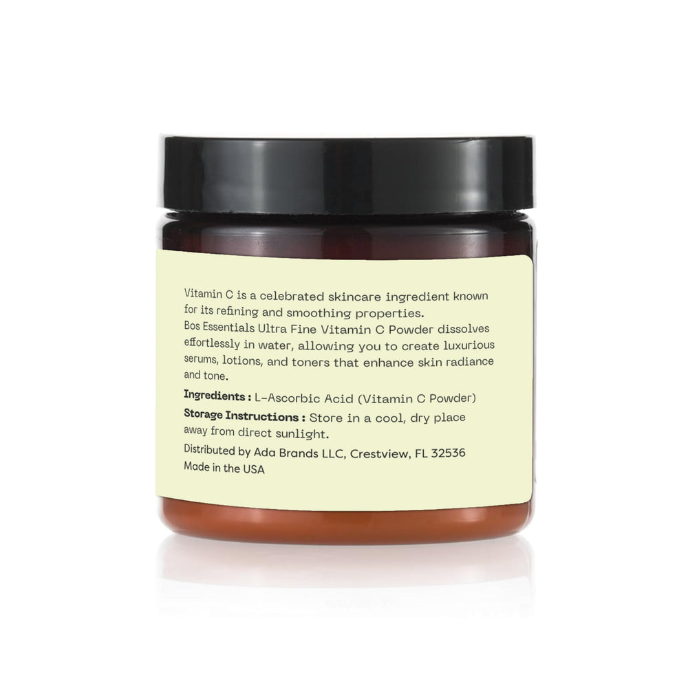 Bos Essentials Vitamin C Powder 60g jar for versatile skincare projects