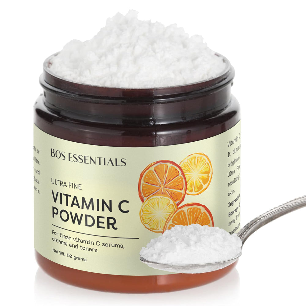 Bos Essentials Vitamin C Powder being stirred into a serum for DIY blends