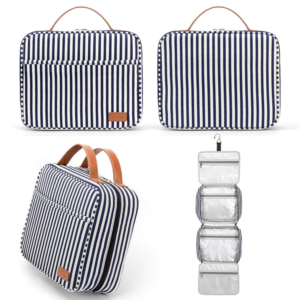 Bosidu Dopp Kit in use demonstrates compact yet roomy layout for daily or travel use.