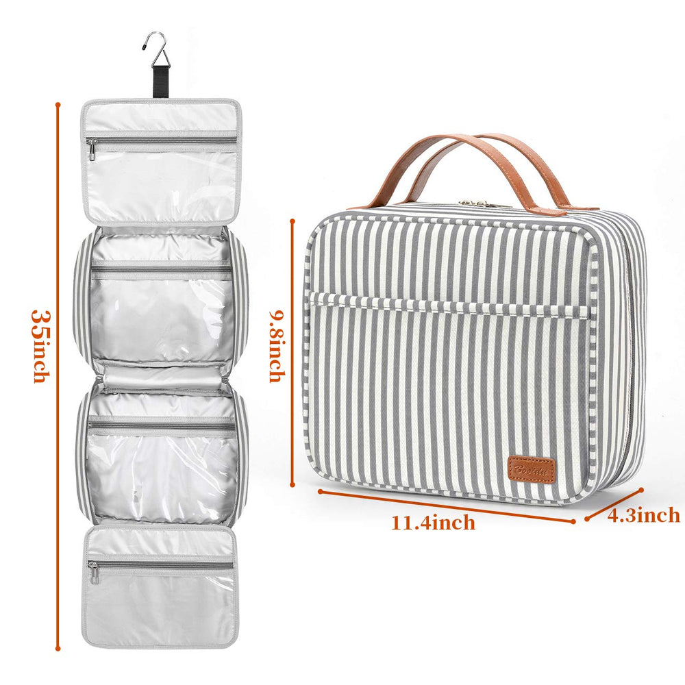 Bosidu Toiletry Bag durable zippers ensure lasting reliability.