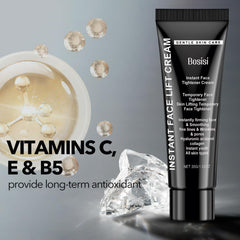 Bosisi Instant Lift Cream fine-lines close-up shows targeted wrinkle reduction potential.