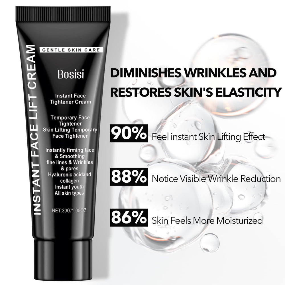 Bosisi Instant Lift Cream skin-veil close-up illustrating an invisible tightening veil.