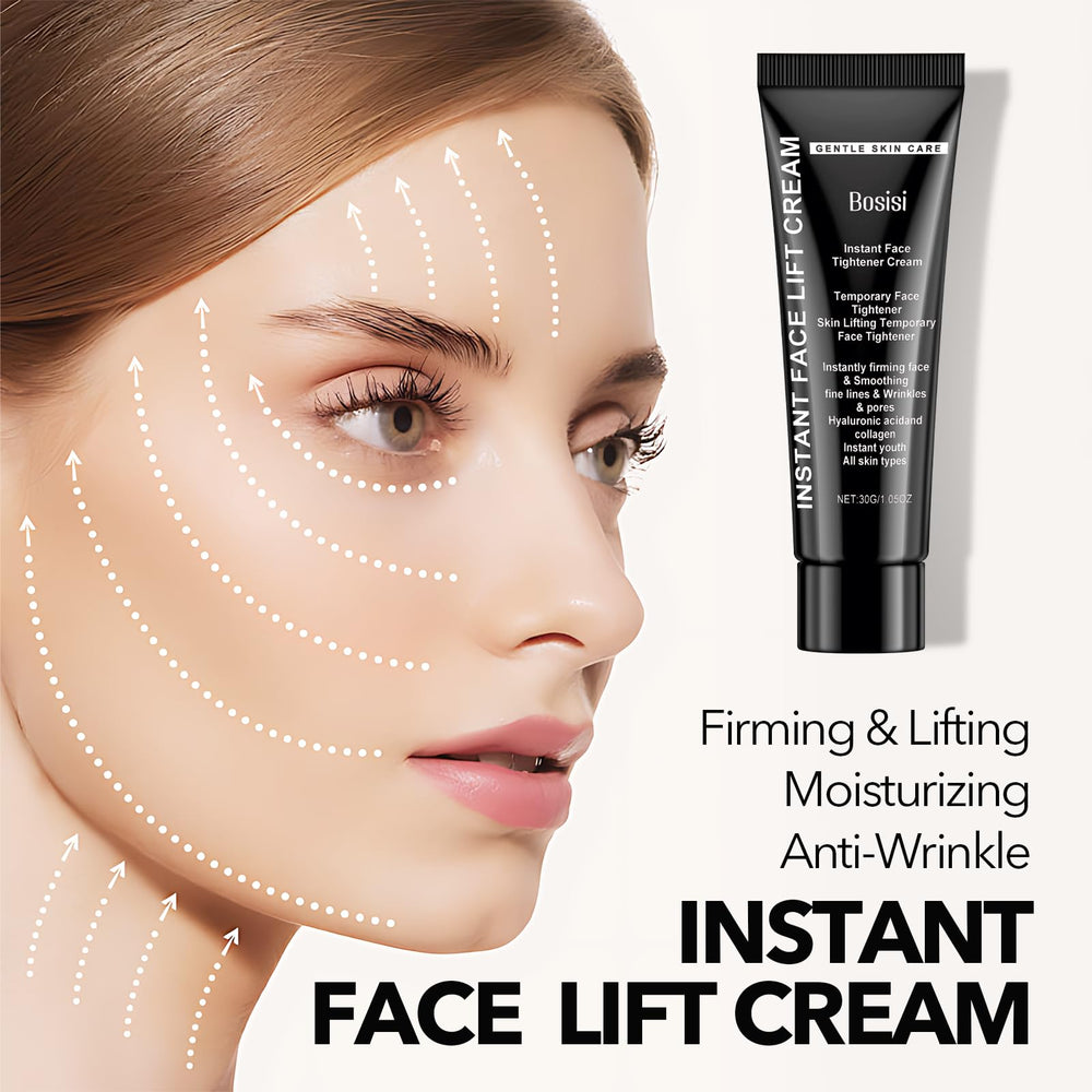 Bosisi Instant Lift Cream texture swatch shows smooth, breathable finish.