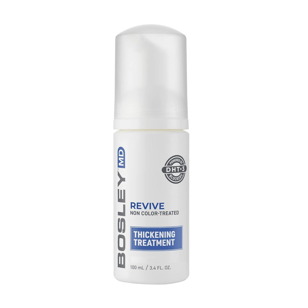 BosleyMD liquid foam dispense in action providing light, alcohol-free scalp care.