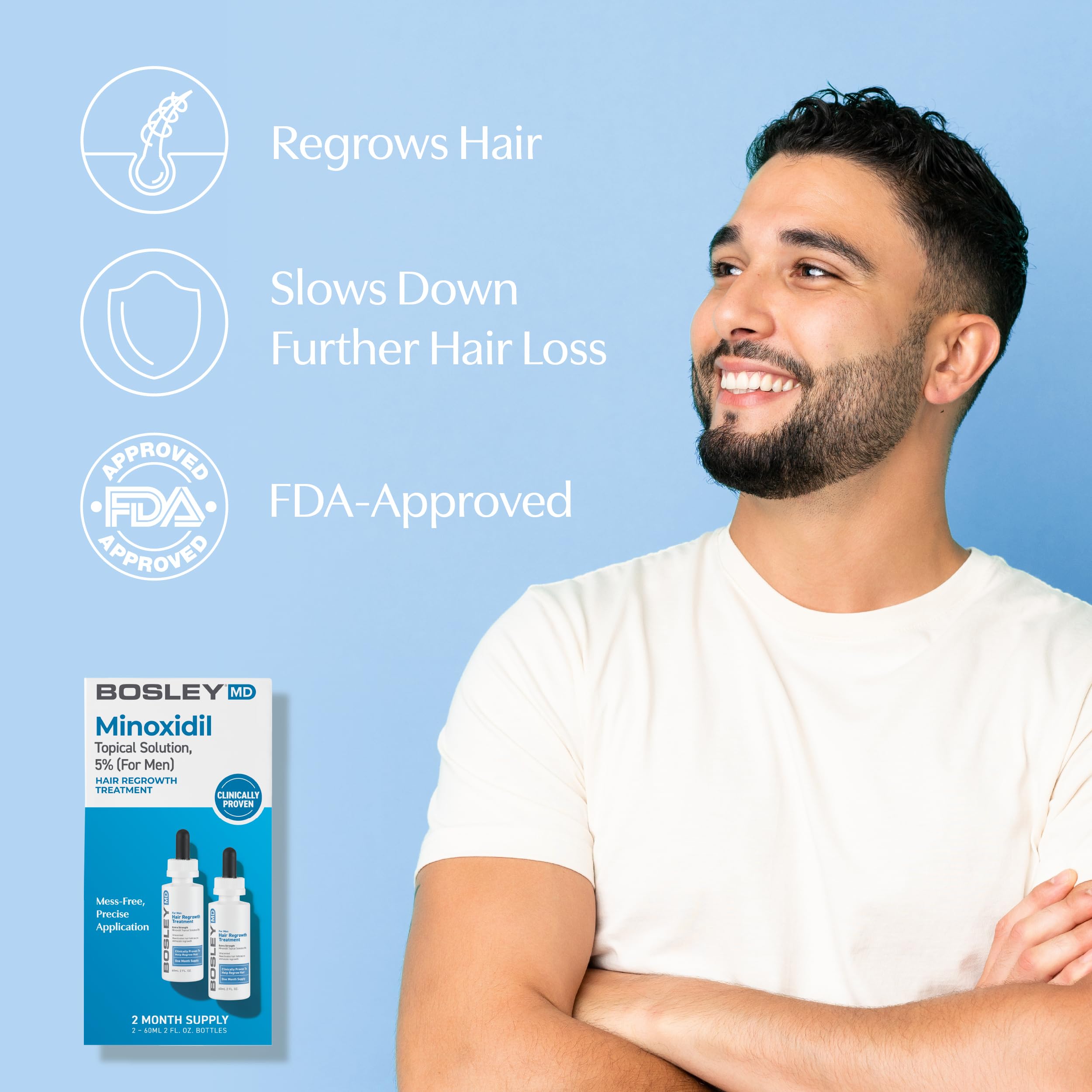 BosleyMD vegan sulfate-free label emphasizes clean formula