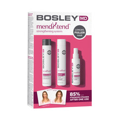 BosleyMD MendXtend bottle showing Tri Bond technology for potentially stronger hair