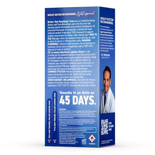 BosleyMD Revive + Densifying Foam application demonstrating scalp coverage