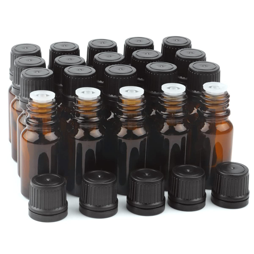 BOSMIOW amber bottle 10ml for travel-safe essential oil storage with UV protection