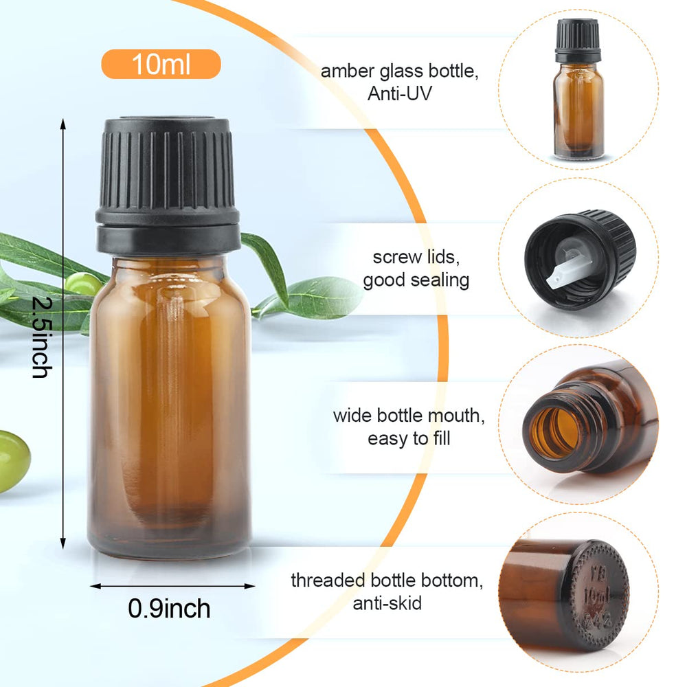BOSMIOW amber bottle funnel setup makes refilling easy and mess-free