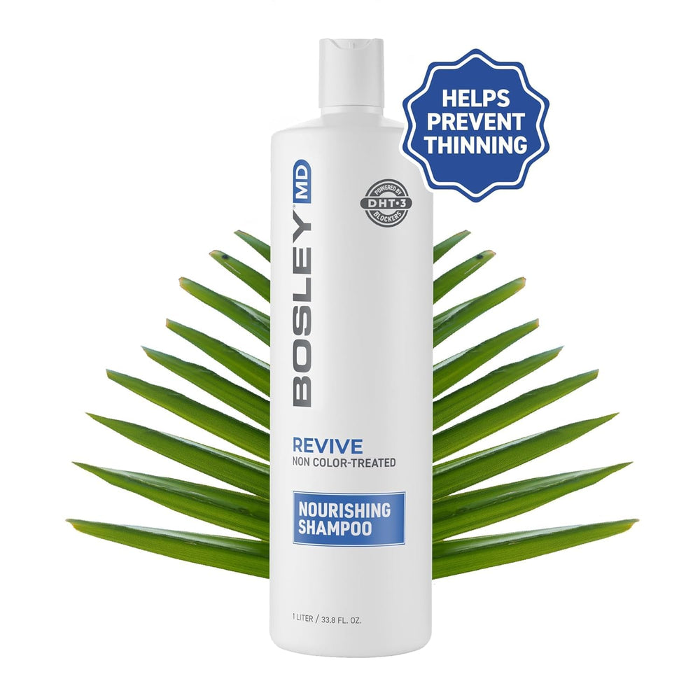 BosRevive Nourishing Shampoo bottle cap with rosemary and panthenol hints at invigorating scalp nourishment.