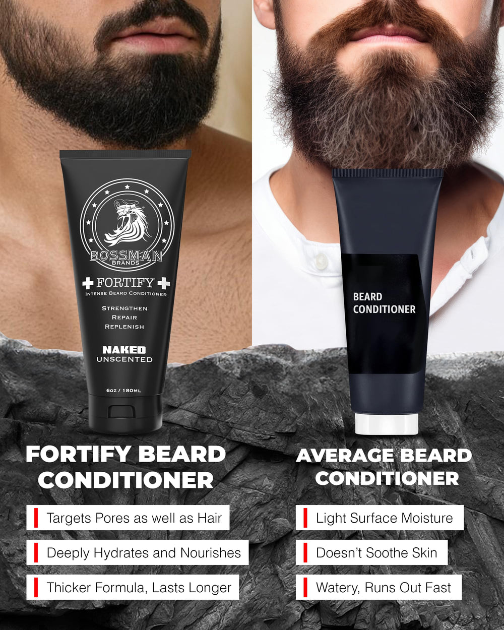 Bossman Fortify Intense Beard Conditioner ingredients mango butter nourish beard