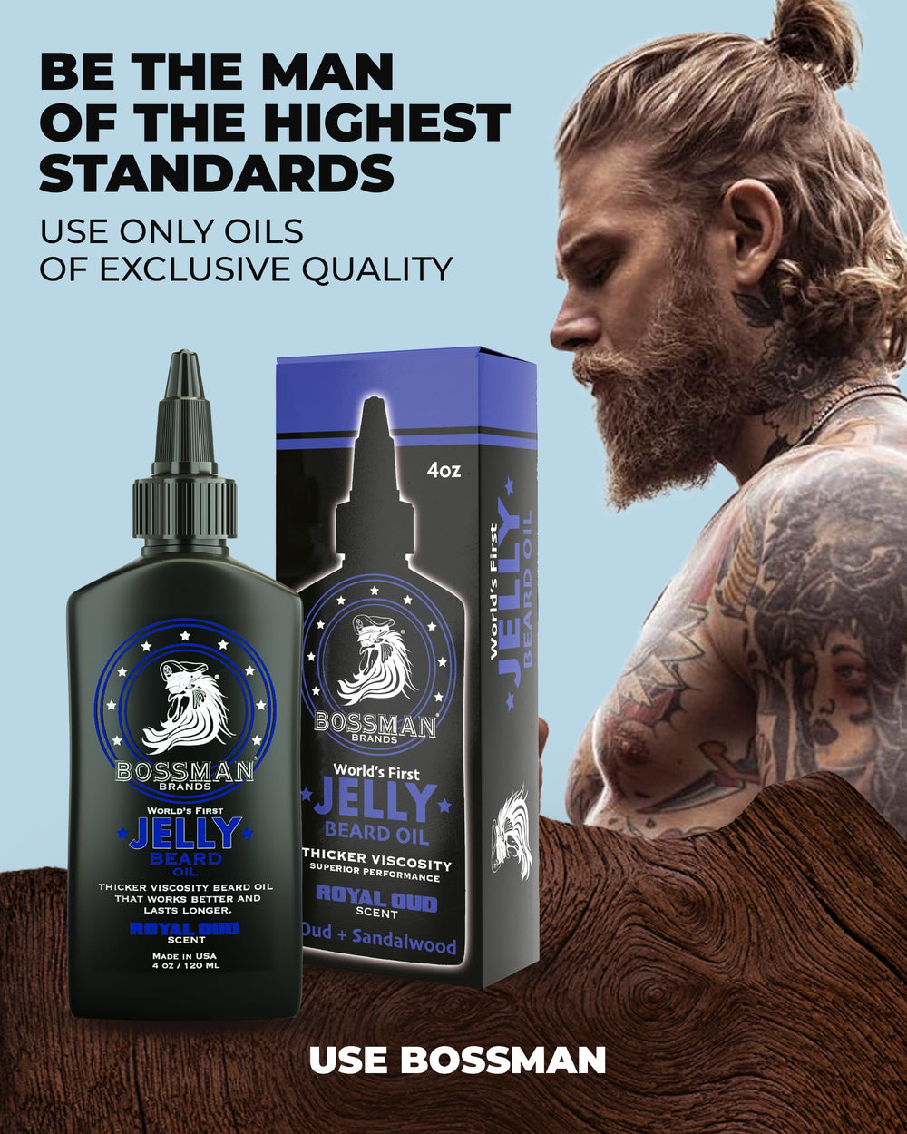 Hands applying Jelly Beard Oil on beard shows easy grooming and taming benefits.