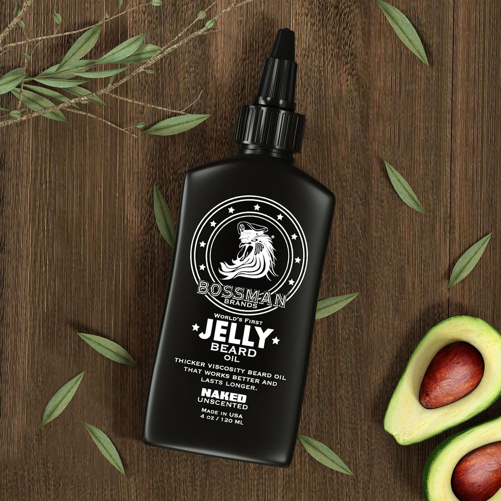 Applying the jelly on hands shows easy spread for beard coverage.