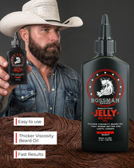 Bossman Jelly ingredients beeswax avocado soybean oil for natural hydration