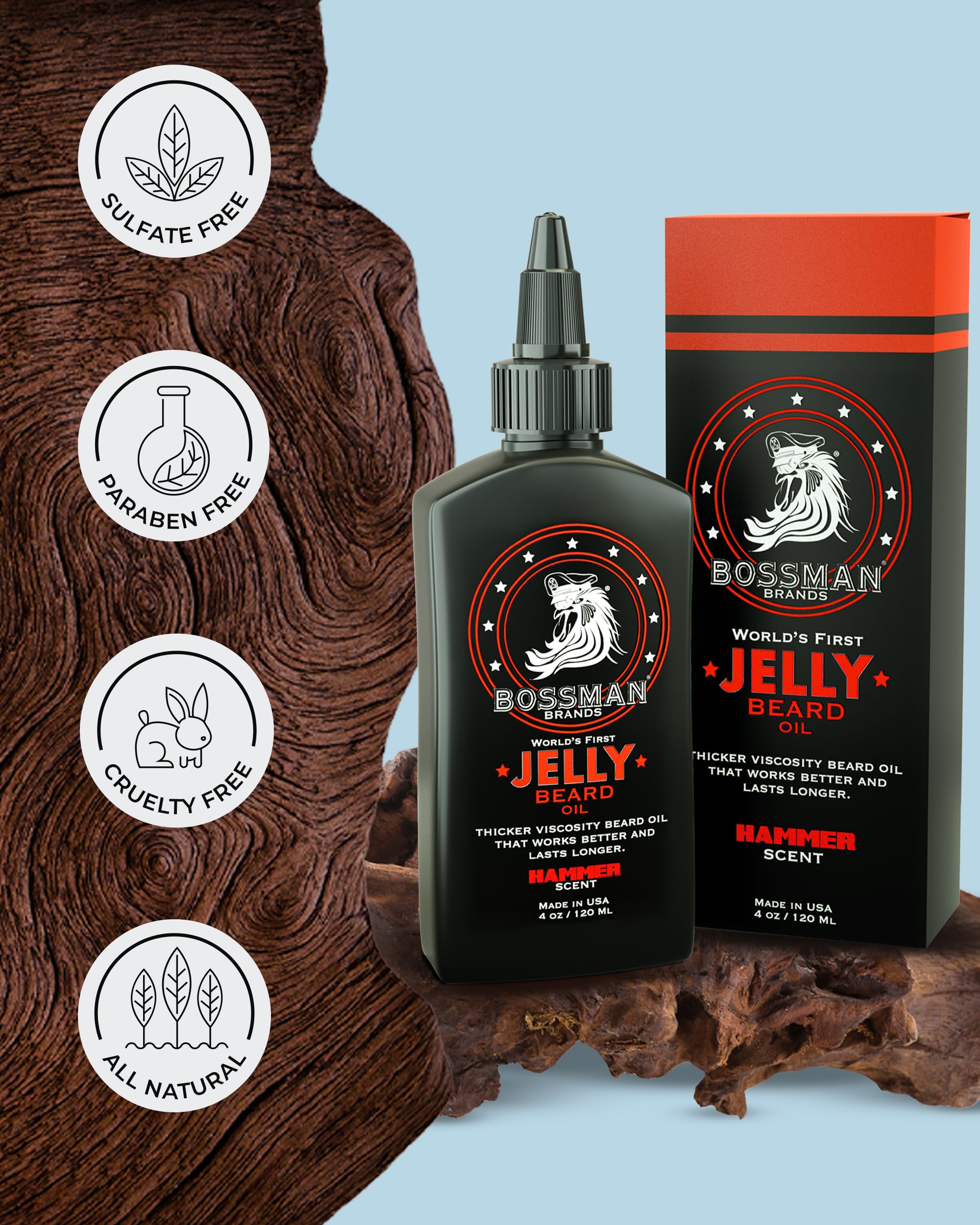 Bossman Jelly is made in USA with a 4 oz bottle