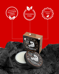 Bossman Relaxing Beard Balm Stagecoach application glide shows smooth, controlled beard taming.