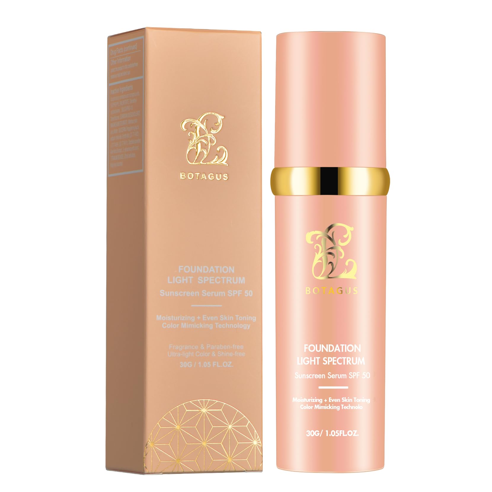 Botagus Match Foundation swatch demonstrates natural skin-tone match and seamless coverage