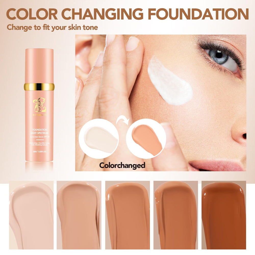 Botagus Match Foundation with SPF50+ on skin for sun protection