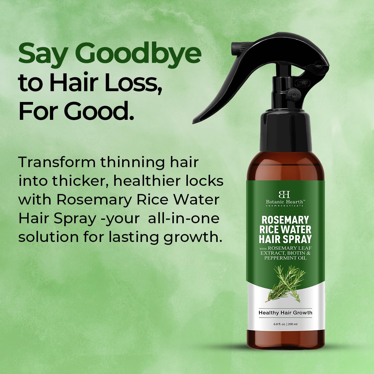 Botanic Hearth anti-itch anti-flake spray shown on scalp target relief areas