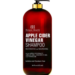 Botanic Hearth Apple Cider Vinegar Shampoo bottle for clarifying cleanse and scalp refreshment.