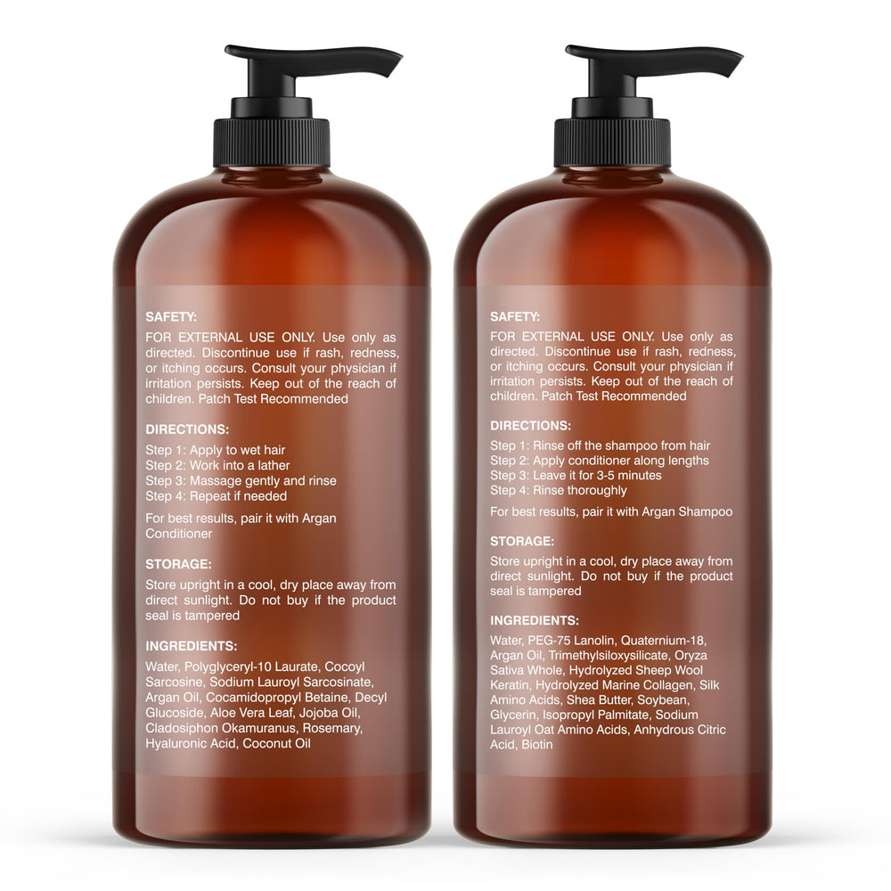 Botanic Hearth Shampoo & Conditioner packaging highlights USA-made, sulfate- and paraben-free care.