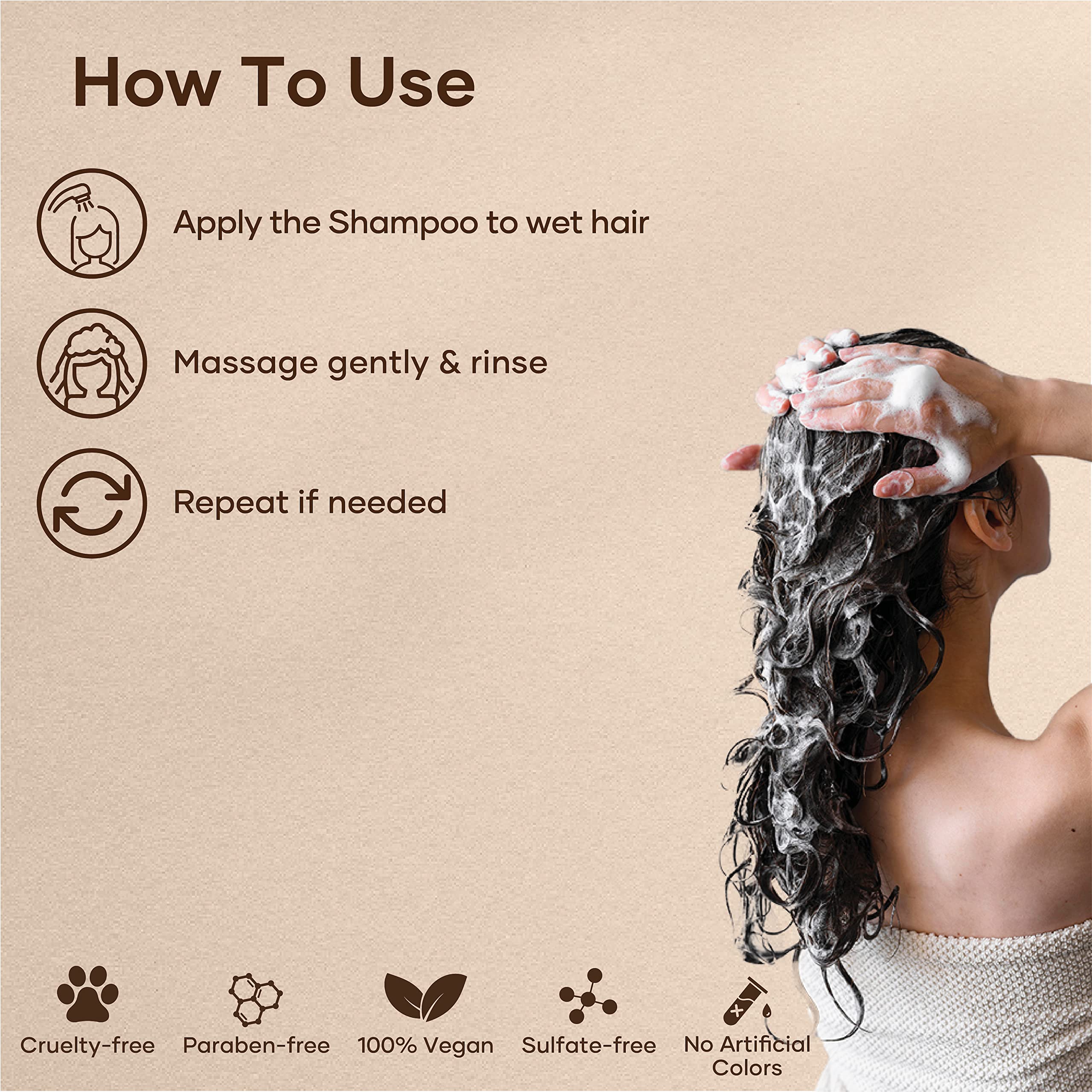 Botanic Hearth Argan Shampoo color treated hair ready for conditioning routine