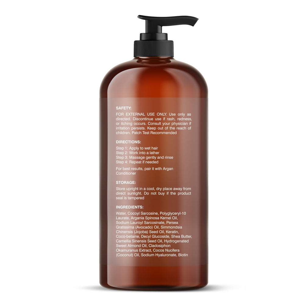 Botanic Hearth Argan Shampoo lather showing gentle cleanse and shine