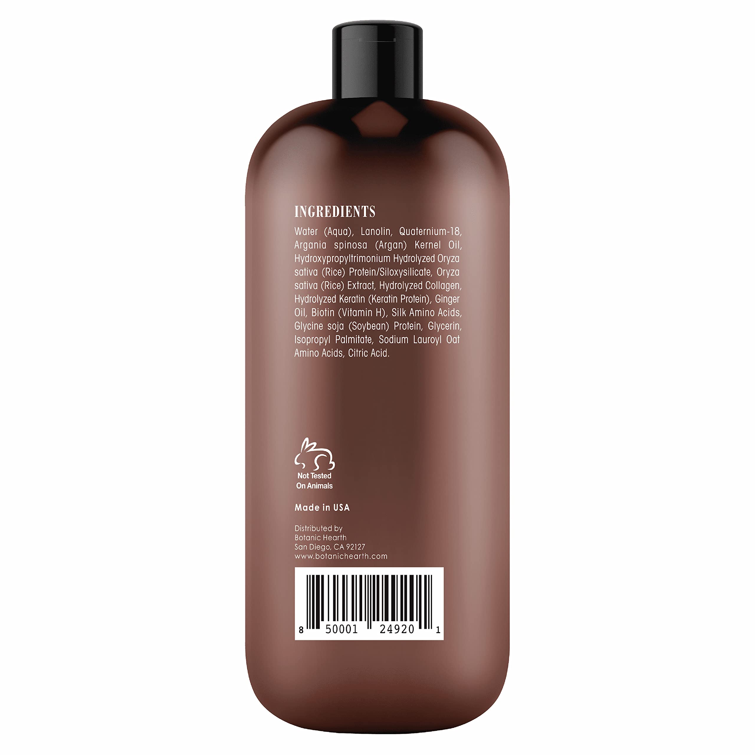 Botanic Hearth Biotin Conditioner sulfate-free label on bottle communicates clean formula.