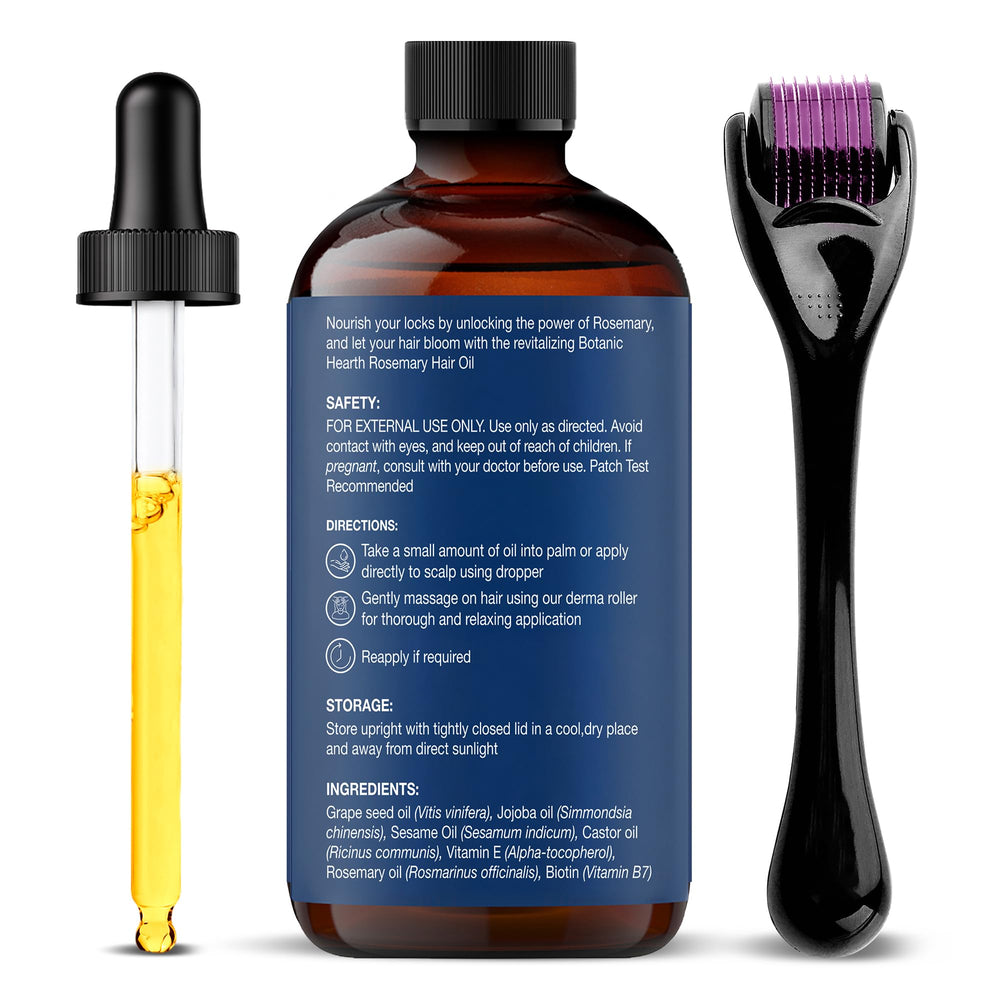 Botanic Hearth biotin-jojoba-castor formula supports nourishing scalp care.