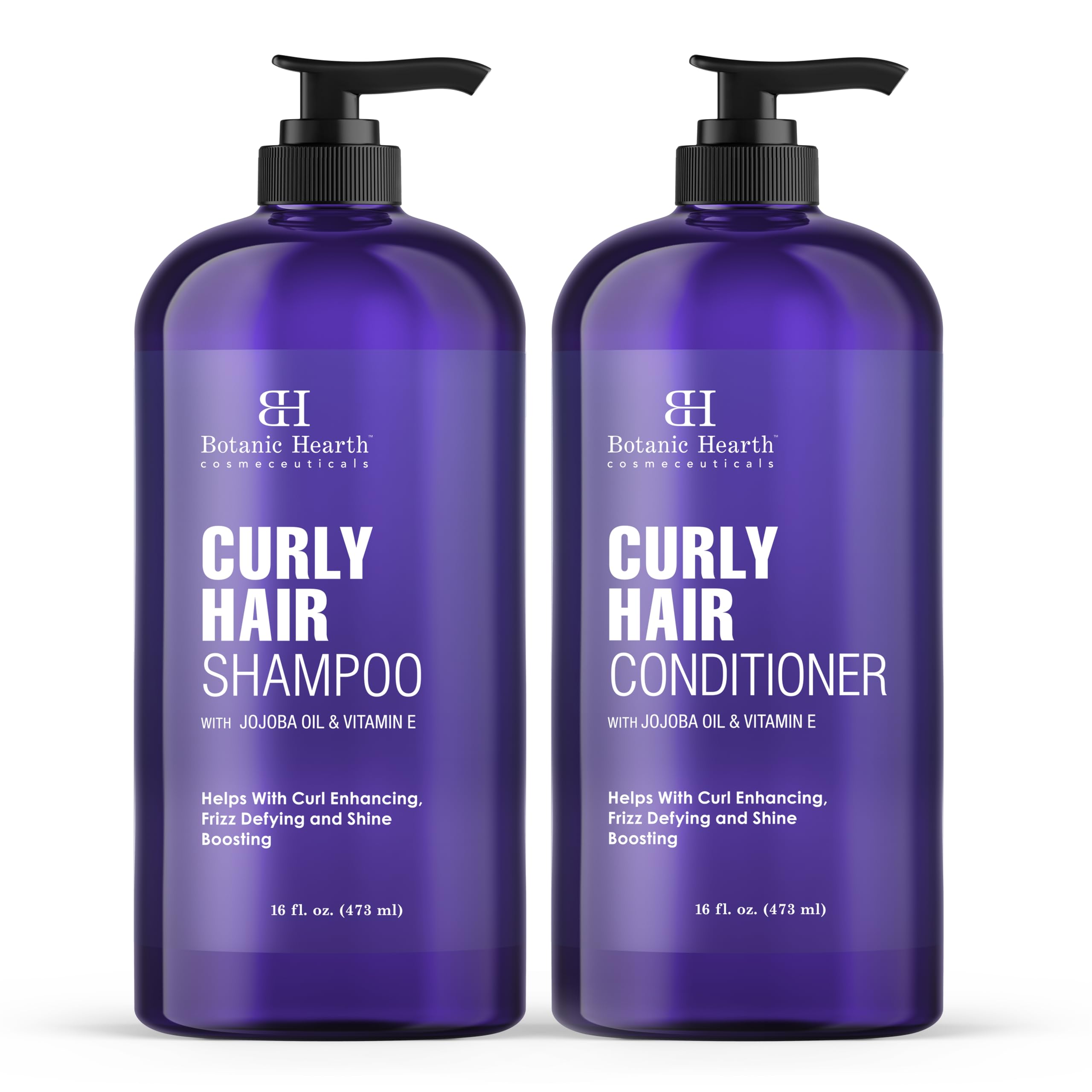 Botanic Hearth curly shampoo bottle with sulfate-free detangling for defined curls