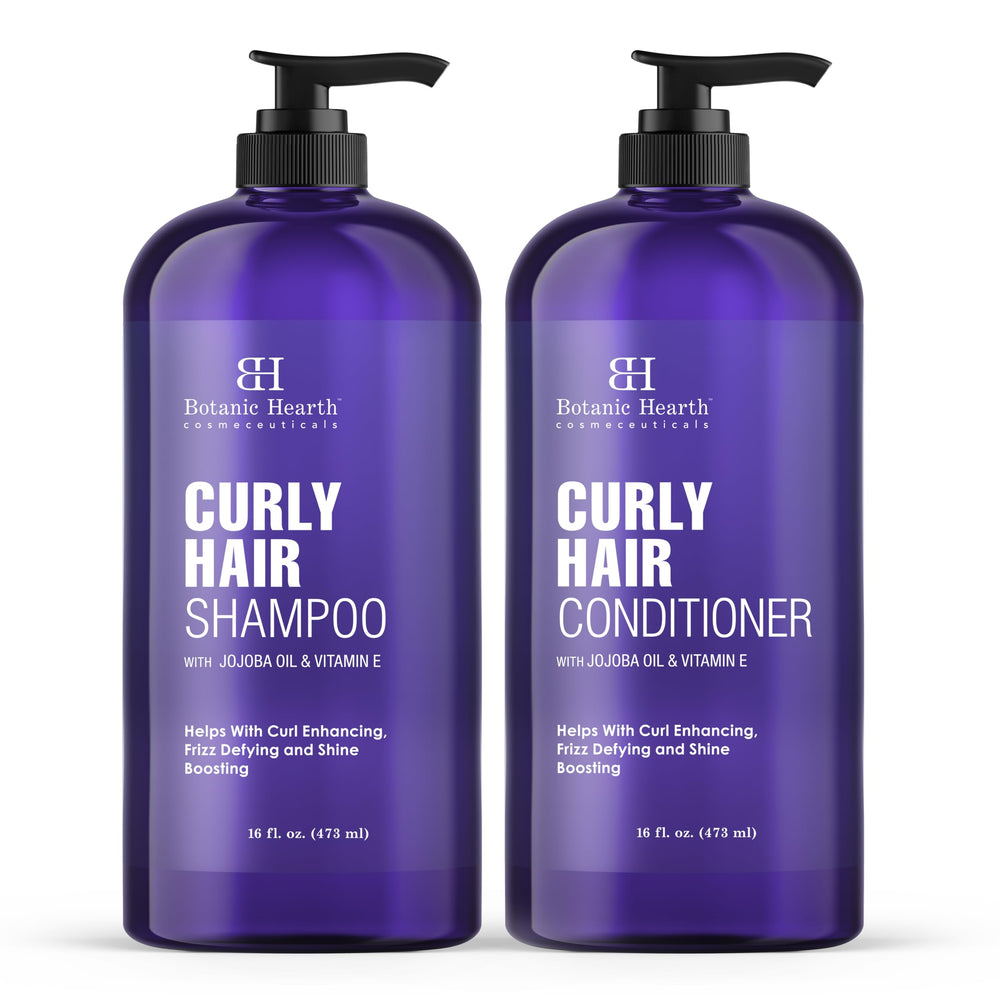 Botanic Hearth curly shampoo bottle with sulfate-free detangling for defined curls