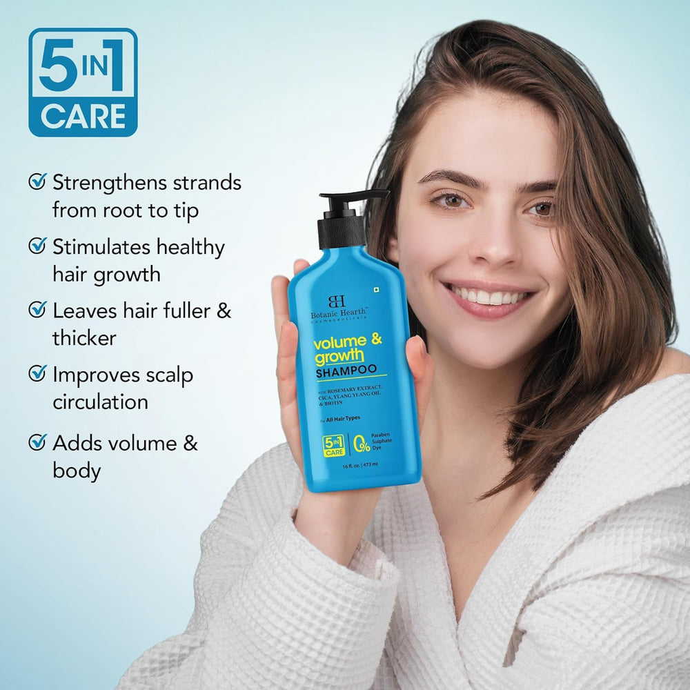 Botanic Hearth lathering shampoo in shower demonstrating root lift benefit