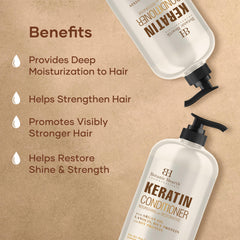 Botanic Hearth Keratin Conditioner pump demonstrates daily-use moisture and detangling