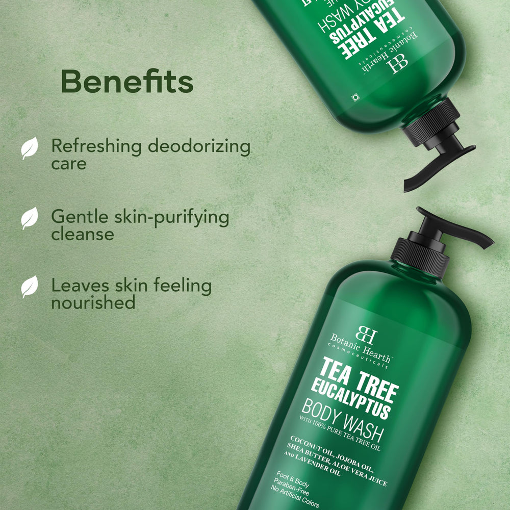Botanic Hearth Odor Control Cleanse image hints at lasting freshness after showers.