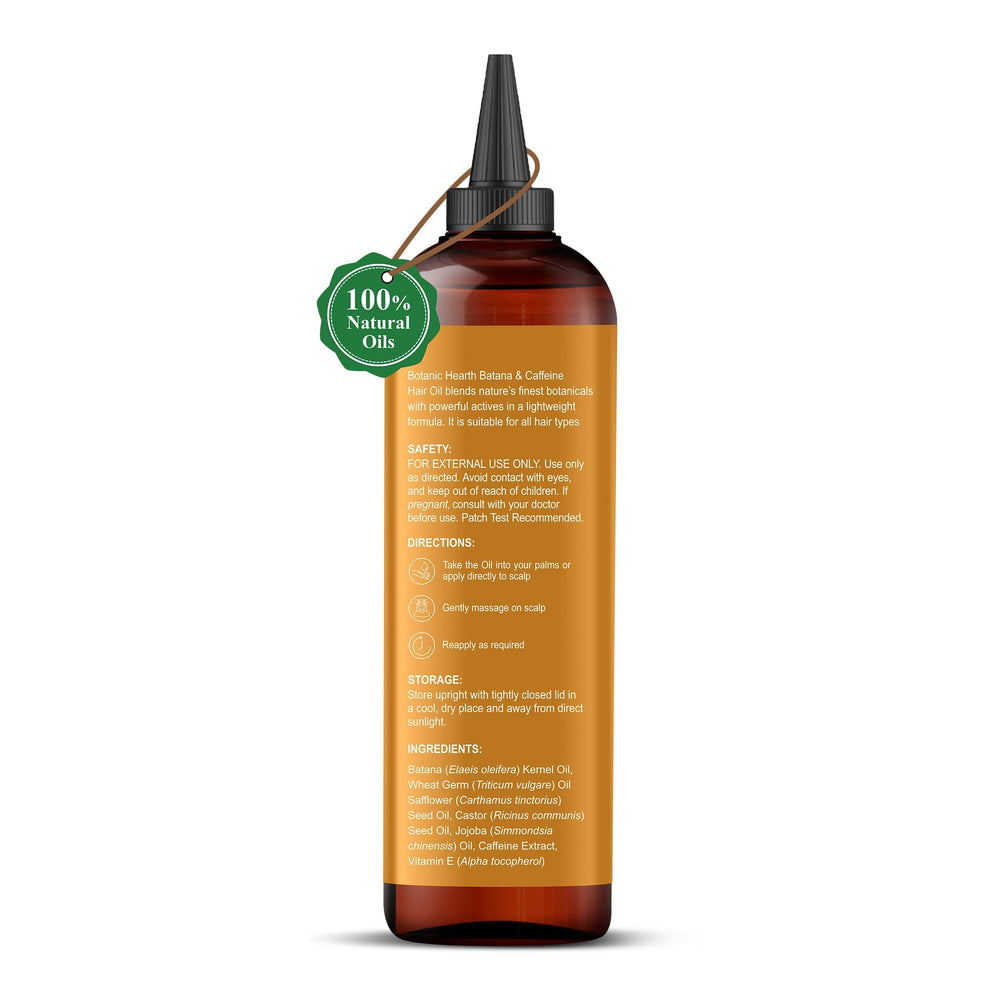 Botanic Hearth paraben-free label close-up on packaging signals gentler care.
