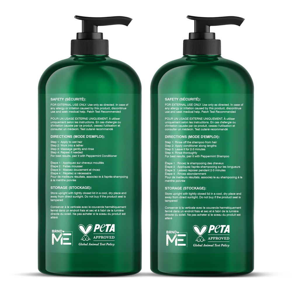 Botanic Hearth peppermint conditioner bottle emphasizes hair fullness and healthy shine