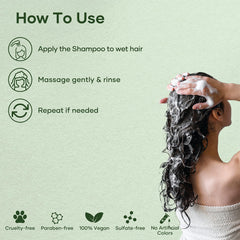 Botanic Hearth Peppermint Oil Shampoo lather highlights cooling sensation.