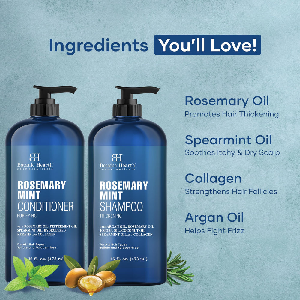 Botanic Hearth Rosemary Mint Shampoo lather close-up shows cleansing action and aroma.