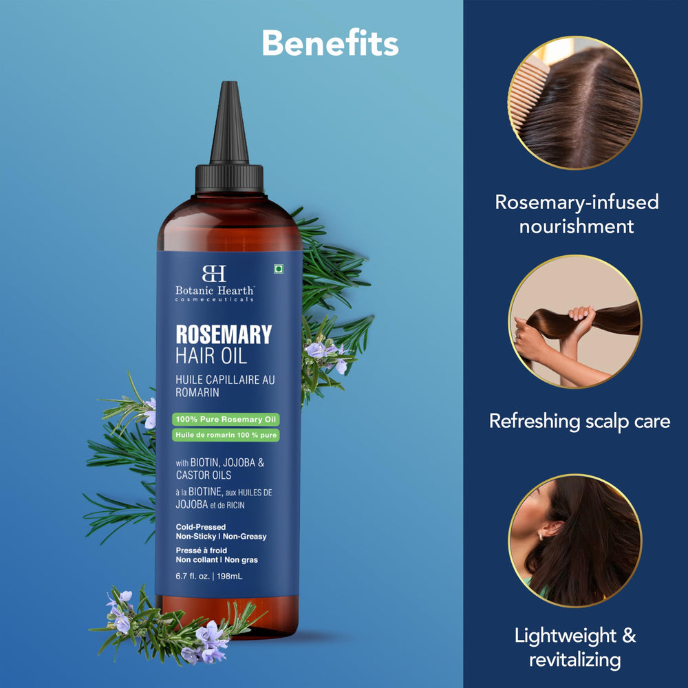 Botanic Hearth rosemary oil pack of 2 offers value for routine hair care.