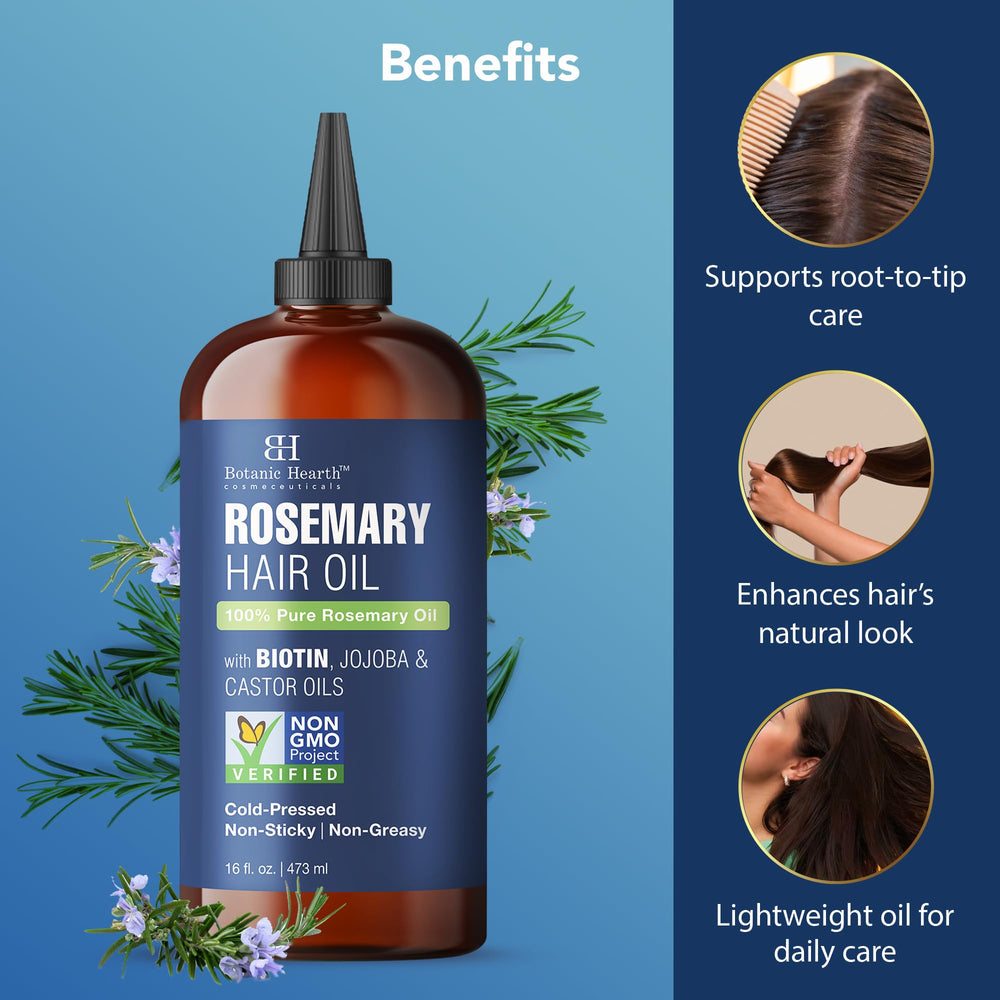 Botanic Hearth rosemary aroma illustrating calming hair routine