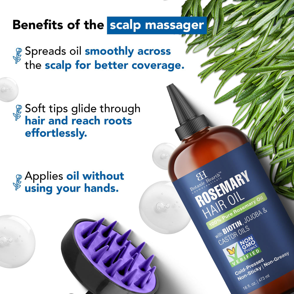 Botanic Hearth rosemary oil on vanity for premium hair care ritual