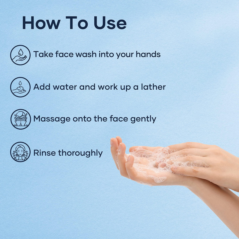 Botanic Hearth Tea Tree Face Wash bottle with mint scent demonstrating refreshing cleanse.