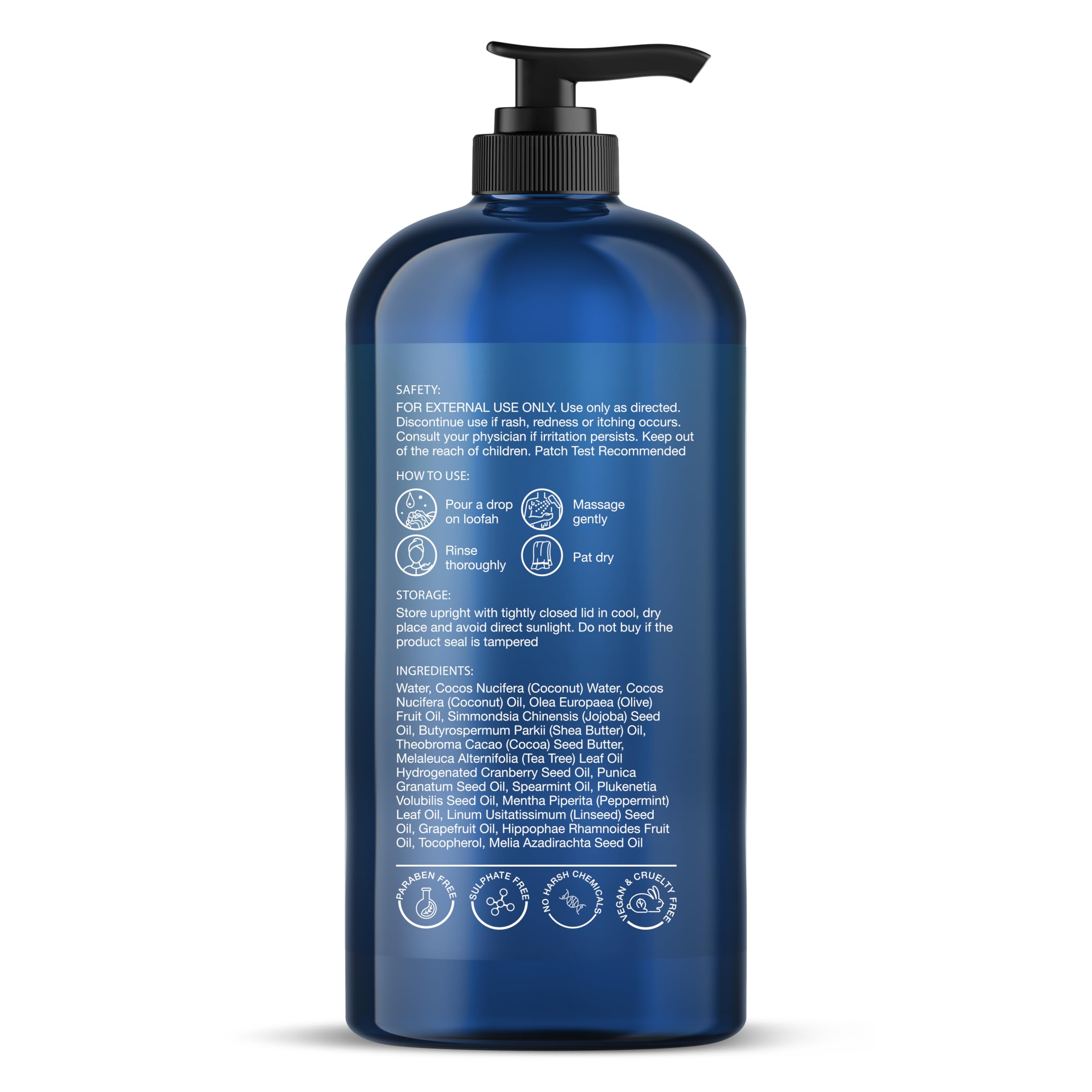 Botanic Hearth Tea Tree Oil Body Wash pump-top bottle for convenient daily use