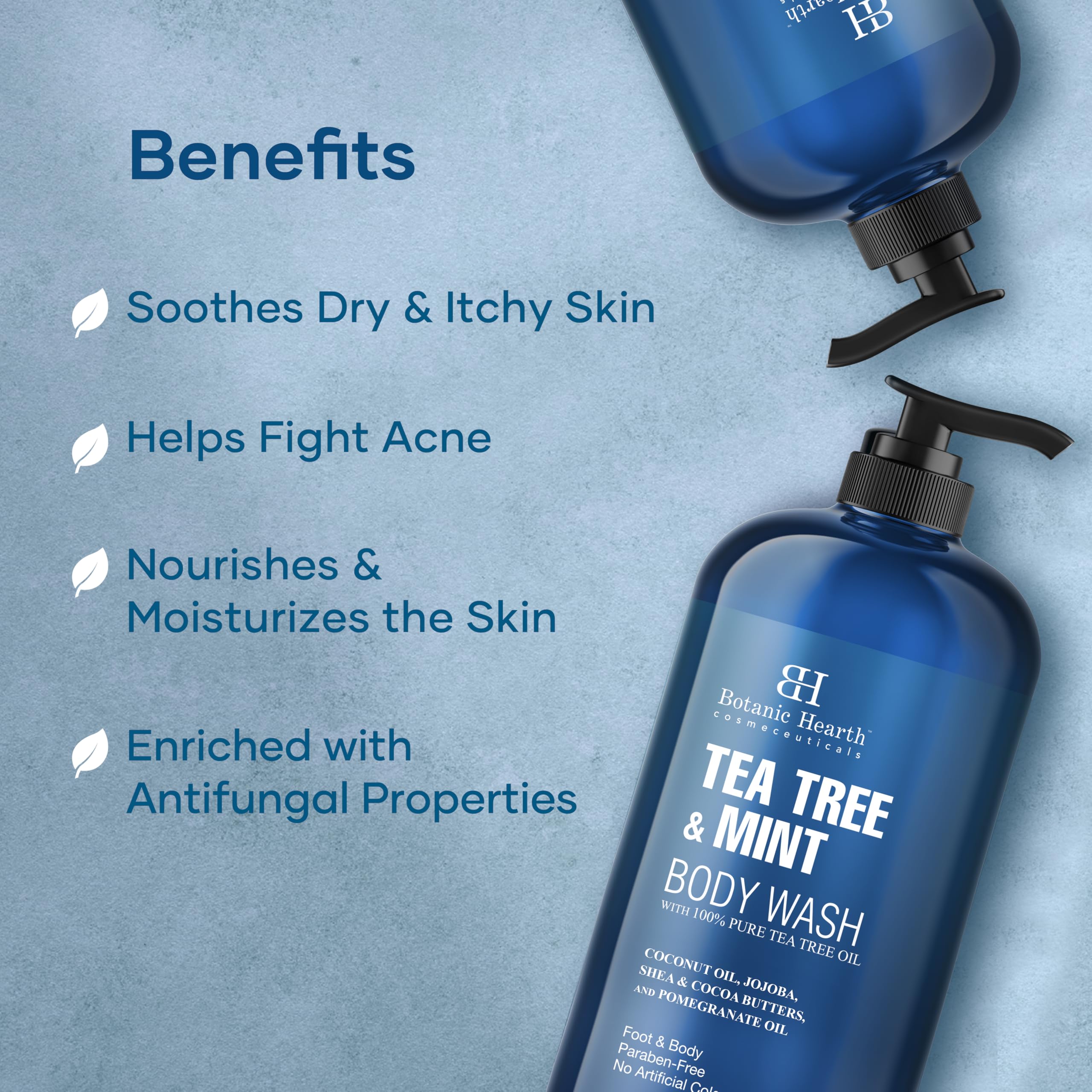 Botanic Hearth Tea Tree Oil Body Wash cruelty-free symbol indicating ethical sourcing