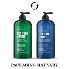 Botanic Hearth Tea Tree Oil Body Wash lather on skin showing rich cleansing feel